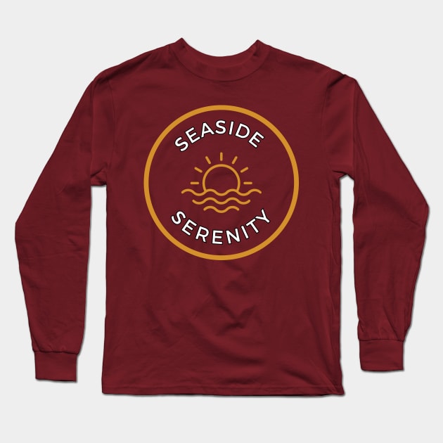 Seaside Serenity Long Sleeve T-Shirt by WonBerland